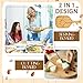 Honeydak Ball Paddle Snack Tray Ball Serving Tray for Snacks Paddle Shaped Serving with Compartments Divided Snack for Fans Wood Kitchen Storage Decorations(Advanced Style)