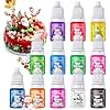 Food Colouring Gel - Fidton 12 Colours High Concentration Food Dye, Gel Food Colouring Set for Baking, Icing, Macaroons, Food Coloring for Slime, Cake Decorations Set for Cupcakes, Donuts - 6 ml