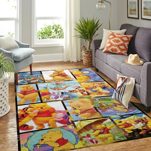 Lotus Towel The Pooh Rug, Hundred Acre Wood Rug, Washable Rug, Living Room Rug, Rugs for Bedroom, Home Decor (XS: 2 * 3ft, Type 2)