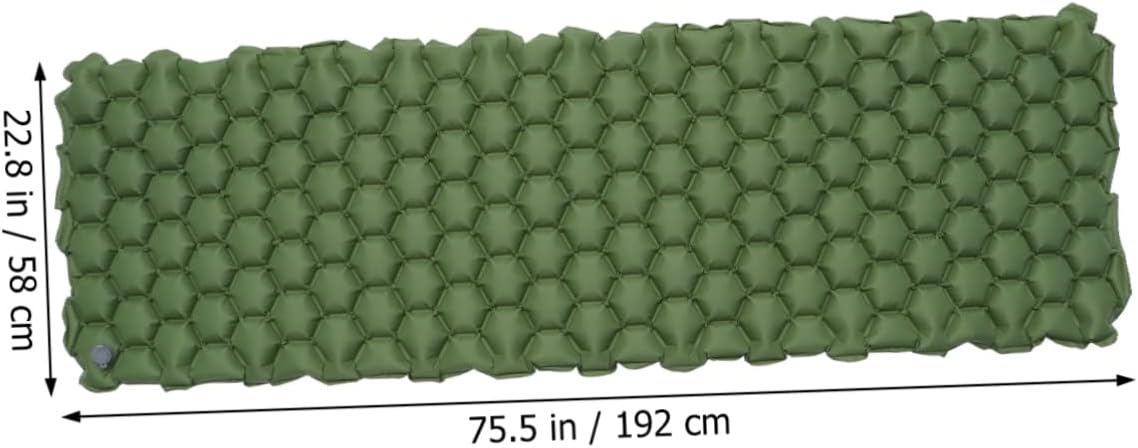 YARNOW Outdoor Inflatable Sleeping Pad Camping Tent Mat for Backpacking Hiking and Family Camping Compact Design for Superior Comfort and Support Green