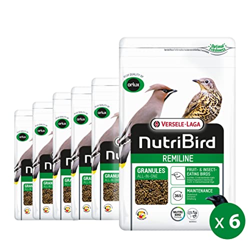 VERSELE-LAGA – NutriBird Remiline – Granulés Pressés – Aliment Complet – pour Oiseaux Frugi- et Insectivores – 6x1kg