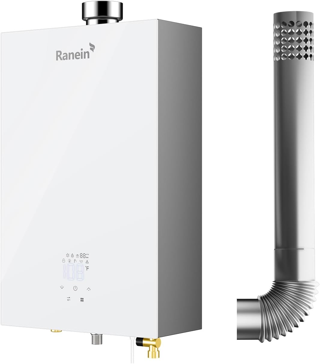 Ranein Natural Gas Tankless Water Heater with included vent pipe