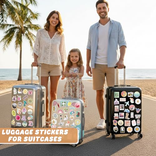 Image of Water Bottle Stickers 200 Pcs Cute Aesthetic Sticker Pack, Waterproof Vinyl Stickers for Water Bottles, Laptop, Scrapbook, Journal, Luggage, Tumbler, Skateboard, Guitar, Notebook, Tablet, Bike, etc