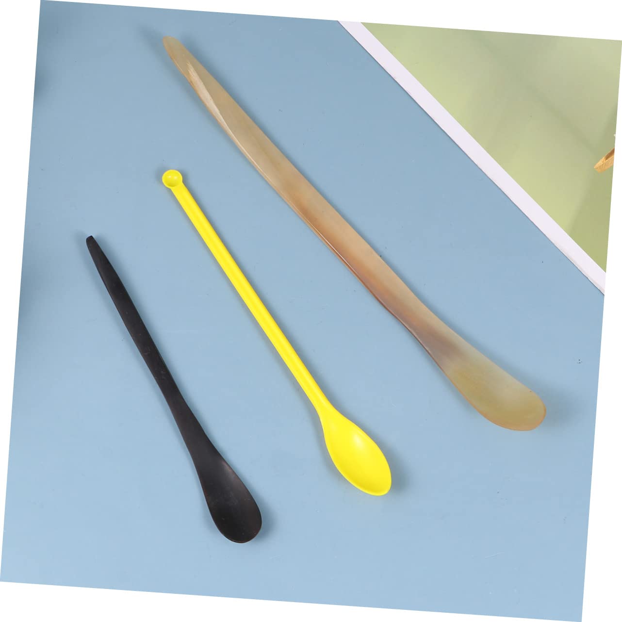 8pcs Lab Sampling Spoon Plastic Reusable for Medicine Reagent Sampling Random Color