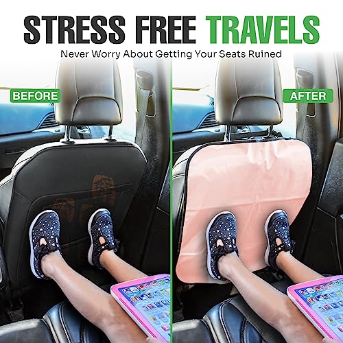 Image of lebogner Back Seat Cover for Kids (Pink - 4 Pocket)