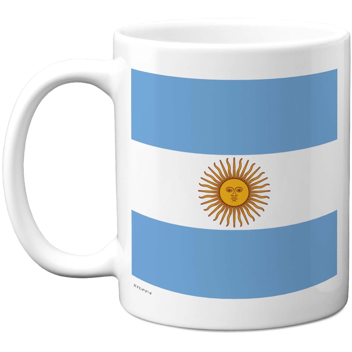 Stuff4 Argentina Mug - Patriotic Flag Design with Sun of May - Celebrate National Pride Or Travel Memories - 11oz Ceramic Gloss Mug