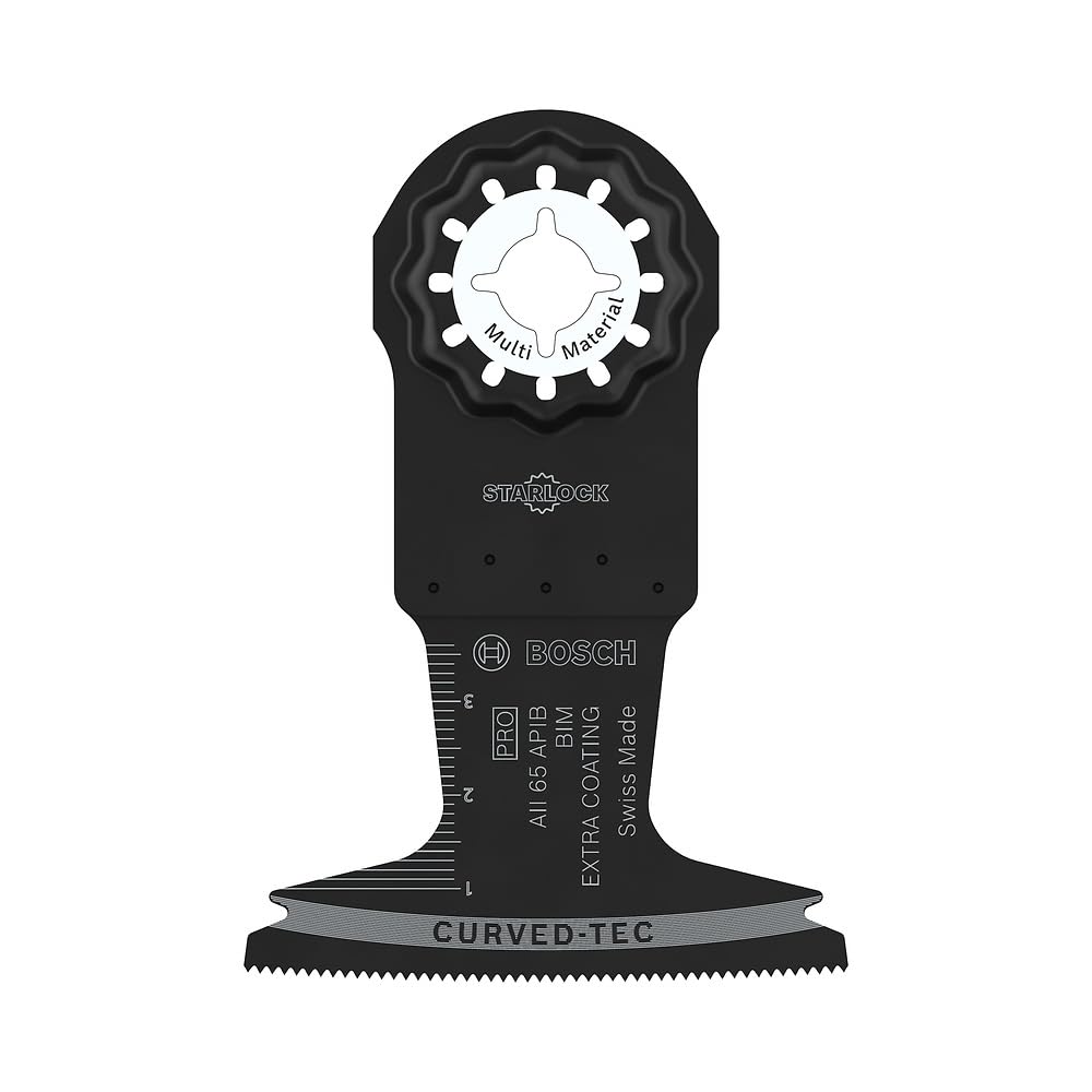Bosch 1x PRO Multi Material AII 65 APIB Multitool Blade (for Wood with Nails, Metal Sandwich, Width 65 mm, Professional Accessory Multitool)