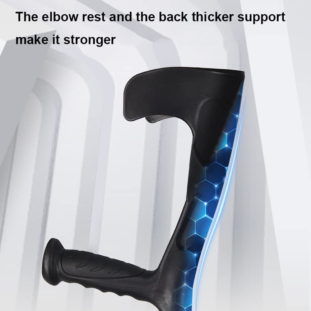 1 para kul przedramienia z regulacją wysokości 82-97 cm, wielofunkcyjne kule dla dorosłych ergonomiczne uchwyty lekki stop aluminium decorate