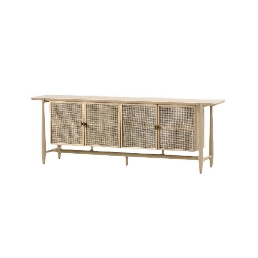 Aparador Aparador de Madera Estilo WABI-sabi, Armario de Almacenamiento de Cuatro Puertas for el hogar, Armario de té de Entrada Retro Aparador con Cajones