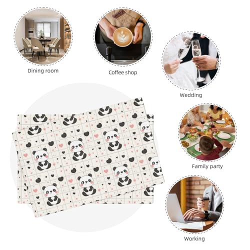Set de table lavable motif panda pour protéger la table des enfants - 8