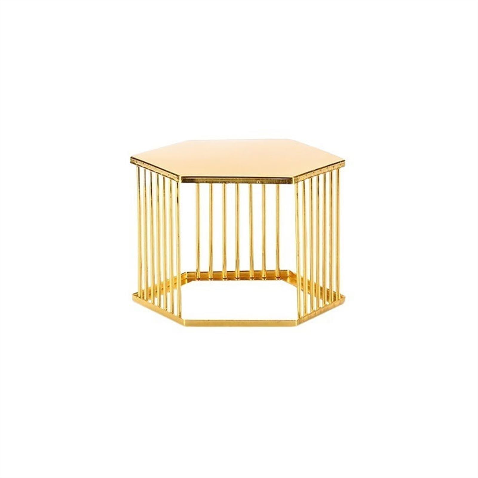 Bx9rE7tK3g Cake Stand Simple Hexagonal Cake Rack Afternoon Tea Dim Sum Iron High Leg Dessert Table Cake Display Stand(Small)