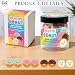 Positive Donut Jar, Funny Pun Gifts for Women, Teens, Coworkers, 60 Daily Affirmation Cards for Self Love, Anxiety Relief, Office Desk Decor, Birthday or Thank You Gift