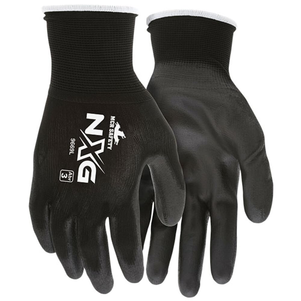 MCR SAFETY 9669M Coated Gloves, Smooth Finish, M, PR - Work Gloves