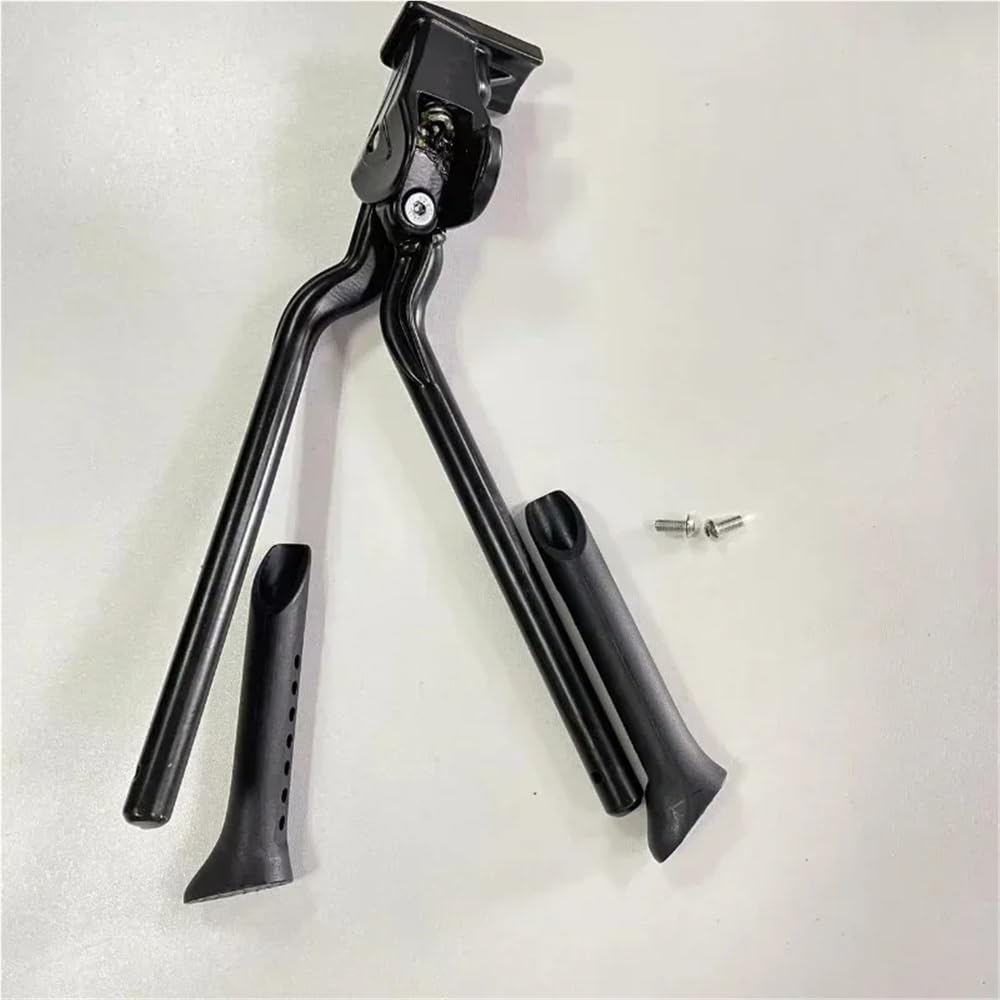 Caballete Rueda Soporte Doble Para Bicicleta Plegable De 20-28 Pulgadas, Pata Cabra Aluminio, Lateral Central Ajustable, Modelo 2023