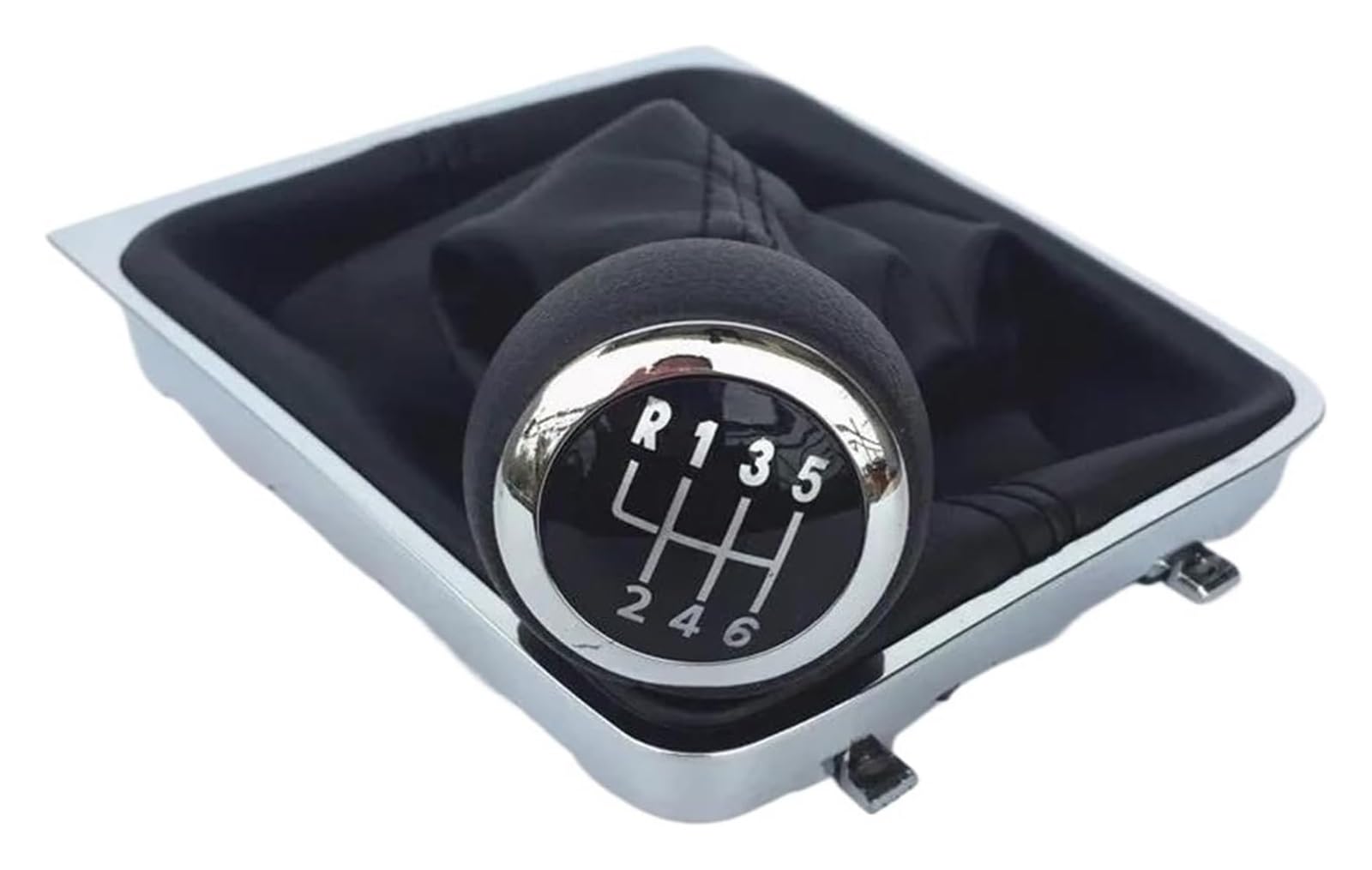 UTONGMU Manual Gear Shift Knob for VW for Passat B6 2005-2011 5 6 Speed Gear Shift Knob Lever Stick Gaiter Boot Cover Collar(6 Speed,Gaiter Boot)