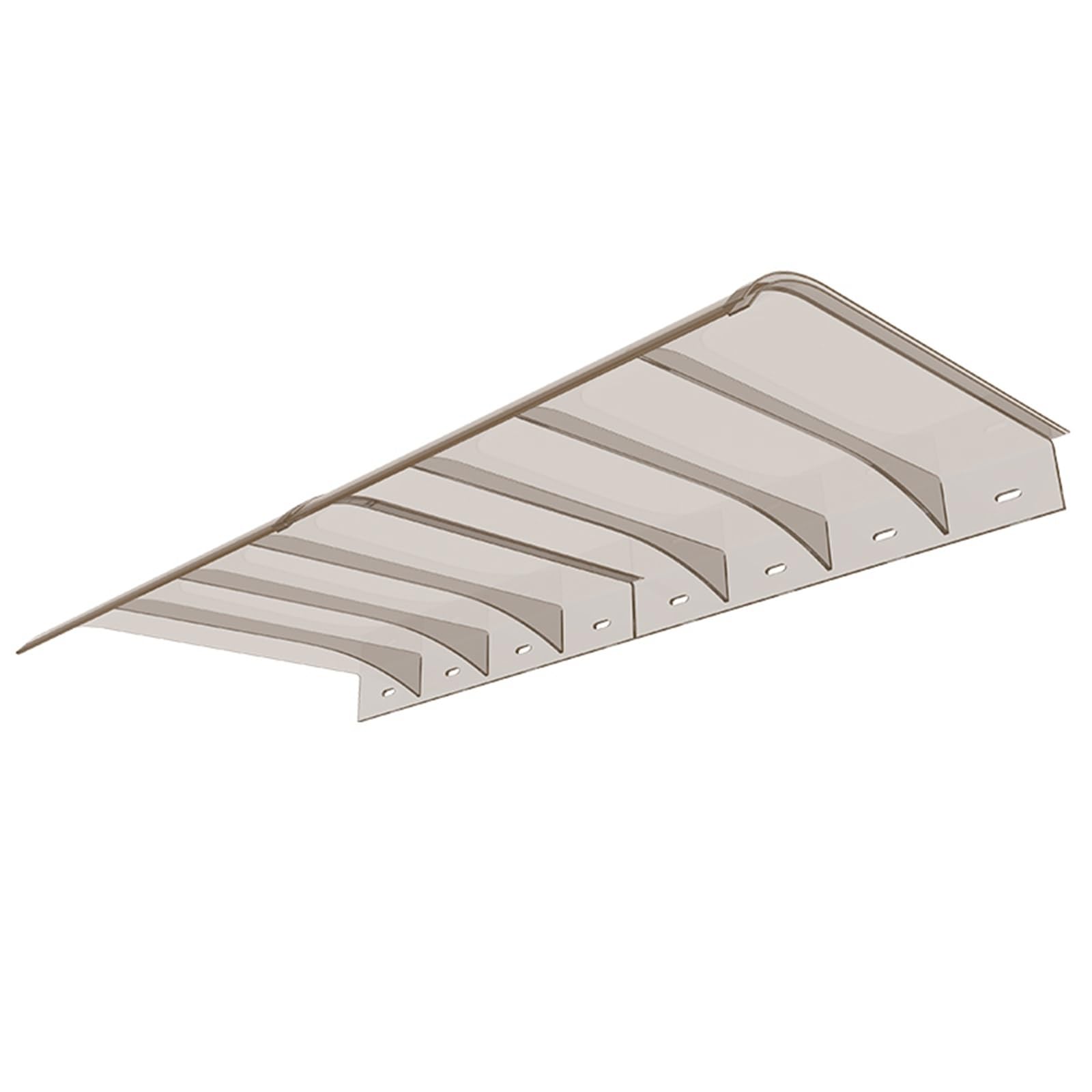 GJZQDKX Brown Polycarbonate Door Canopy Transparent Awning for & Entrances 50x50cm (20x20in) Ideal for Mailboxes & s Outdoor Shelter