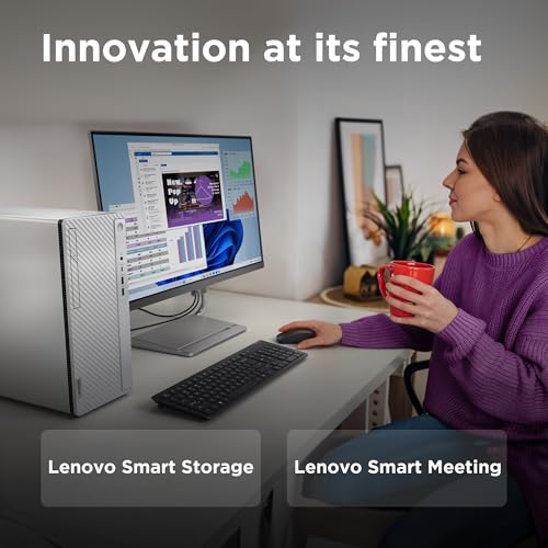 Image of Lenovo IdeaCentre Tower Intel Core i5-13420H (32GB RAM /512GB SSD /Win 11 /WiFi 6 /USB Calliope Keyboard & Mouse /Grey)