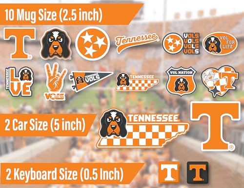 Image of Tennessee Vols Stickers Decals Gift Set UT Vols on Car Laptop Phone 14 Pcs