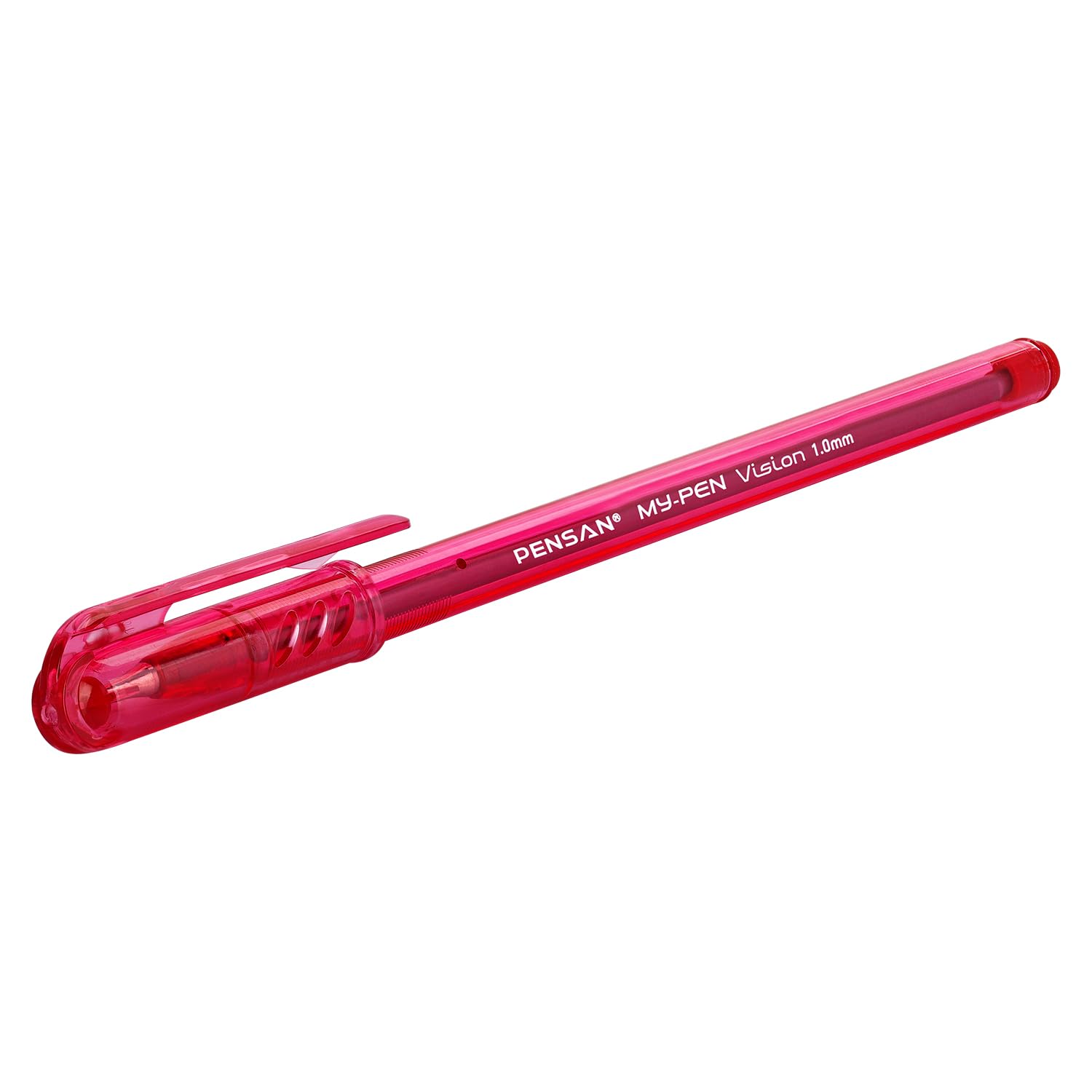 Pensan My Pen Vision 2210 Ballpoint Pens Pack of 25, 1.0 mm Swiss Tip, Smooth Low-Viscosity Ink Ideal for Office & School Use (Red) - Image 4