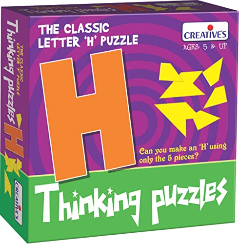 Image of Creative's Thinking Puzzles H Letter, Puzzle Game for Kids, Educational Brain Teaser & Logic Game, Problem Solving, Visual Perception & Spatial Reasoning, Learning Activity Games for Kids Age 5+