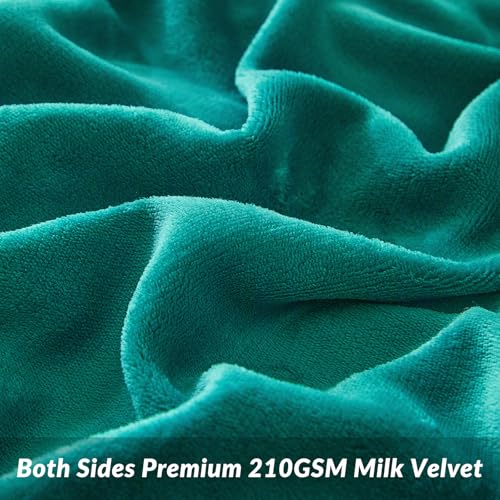 Image of WARMDERN Teal Blue Velvet Duvet Cover Set Oversized King Size, Luxury Milk Velvet Bedding Duvet Cover with Zipper Closure, 3pcs Ultra Soft Duvet Covers for All Seasons, 120 inch x 98 inch, Teal Blue
