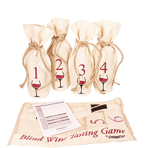 Blind Wine Tasting Game Includes Six Individually Numbered Bags Storage Pouch Pad Of Scoring Notes - All you need is wine