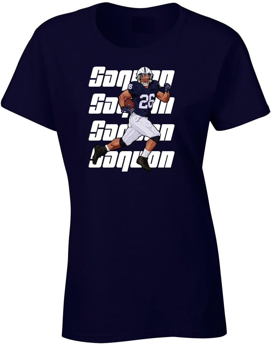 Navy Penn Saquon Barkley Text Pic Womens T-Shirt