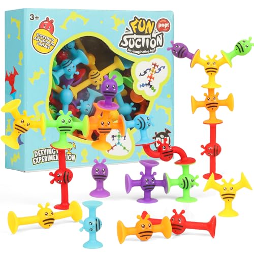 SULOLI Sucker Toys for Kids 38PCS Suction Cup Airplane Activities for Kids Window Travel Toys for 3+ Year Olds