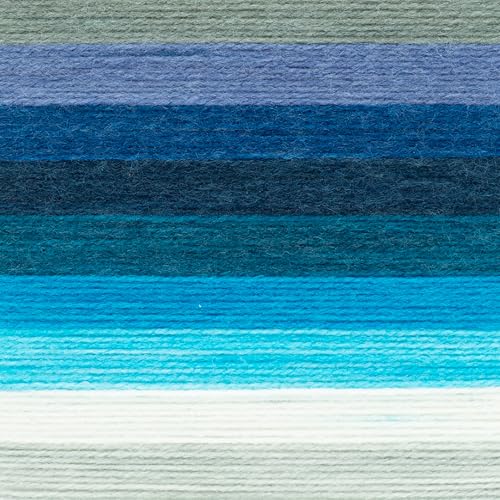 Image of Lion Brand Yarn, Mandala DK Lightweight Yarn for Knitting, Crochet, and Crafts, Mermaid, 3 Pack, Self-Striping Acrylic Fiber for Baby Blankets, Multicolor Shawls and Variegated Cardigans