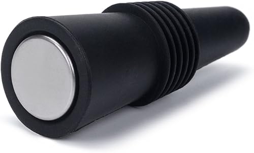Miniatura 4 de OHMAXHO Tapones de vino (juego de 5), tapón de silicona para botella de vino y tapones para botellas de bebidas, color negro