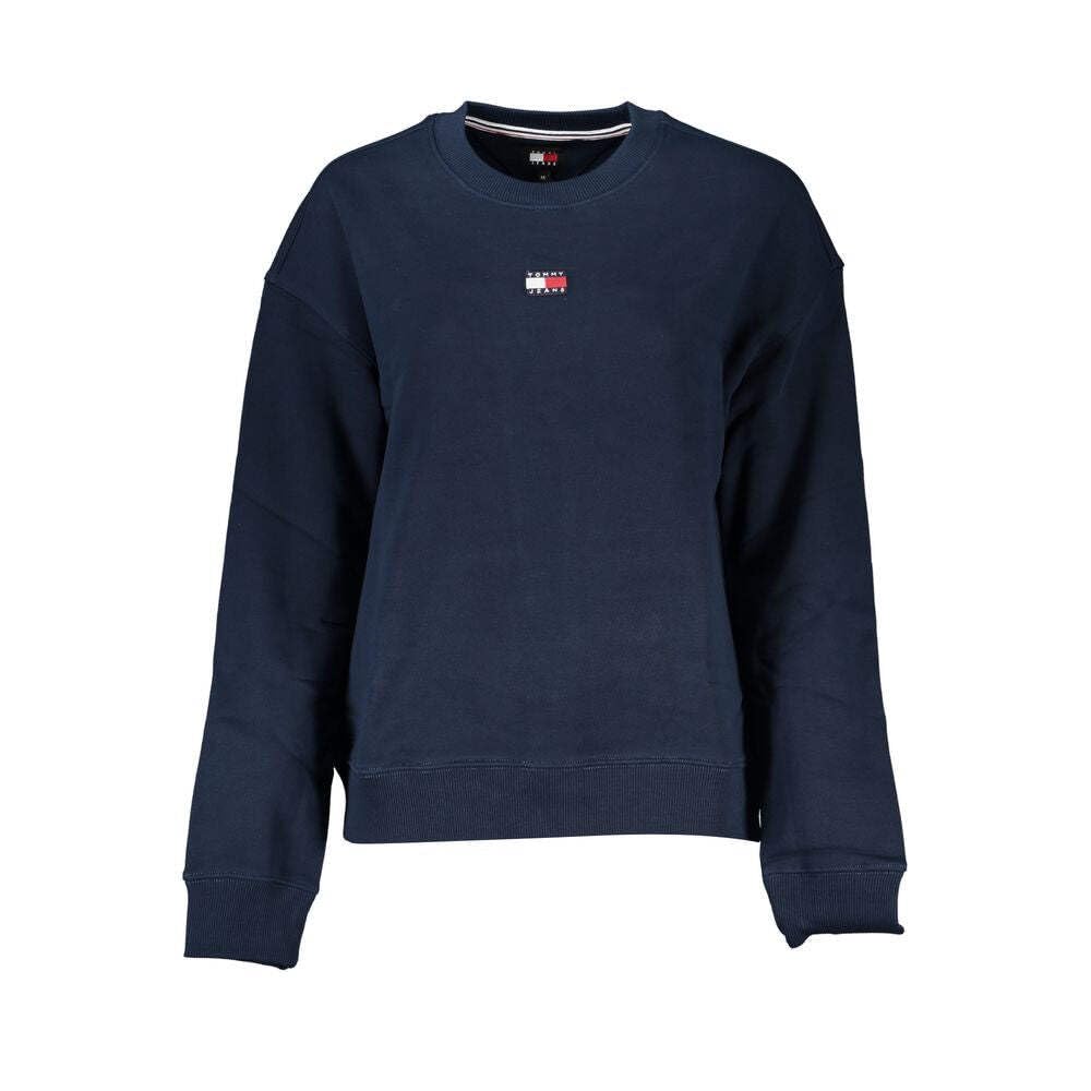 Tommy Jeans Bisiklet Yaka Düz Lacivert Kadın Sweatshırt BXY BADGE CREW EXT