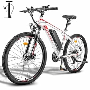 Fafrees 26 Hailong-one Electric bike, 26 Inch Electric Mountain Bike, 250W Motor, 36V/13Ah Removable Battery, 21 Speed E-bike, Unisex Adult, White