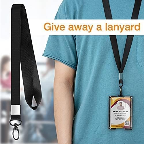Badge Holder ID Card Holder Wallet, Holds Upto 4 Cards, Heavy Duty Credit Card ID Holder Lanyard Card Holder & Metal Clip - Image 4