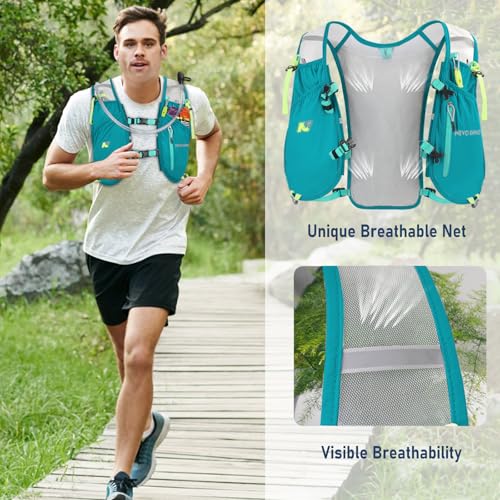 Running Hydration Vest, 5.5L Running Vest for Women Men with 2L TPU Water Bladder,Hydration Backpack for Hiking Marathon Race