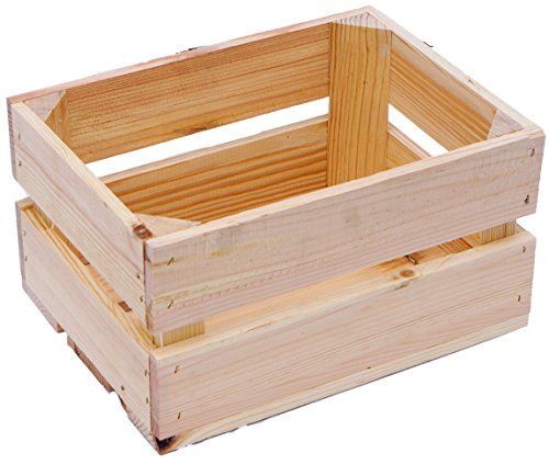 Kistenkolli Altes Land kleine geflammte Kiste Frieda Maße ca 30x22x16cm Weinkiste Aufbewahrungskiste Geschenkekiste Ablageregal (1er set Frieda Natur)