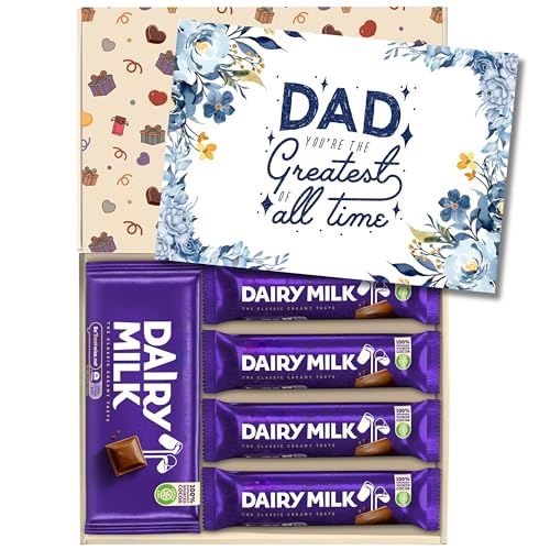 Choconest Chocolate Gift Box for Father/Dad | Personalised Chocolate Box For Father/Dad | Filled with Dairy Milk Bars | Letterbox Friendly Surprise