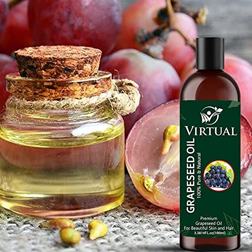 Image of VIRTUAL Pure Essential Oil For Stronger Hair, Body Skin Care, Moisturizing Dry Skin, Eyelash & Nails Cold Pressed Oil With No Mineral & Silicones