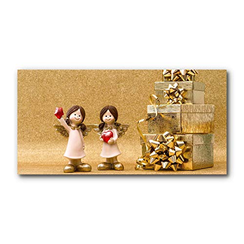 Holy angels cadeaux de Noël originaux peinture sur verre trempé panoramique 120x60 cm - 2