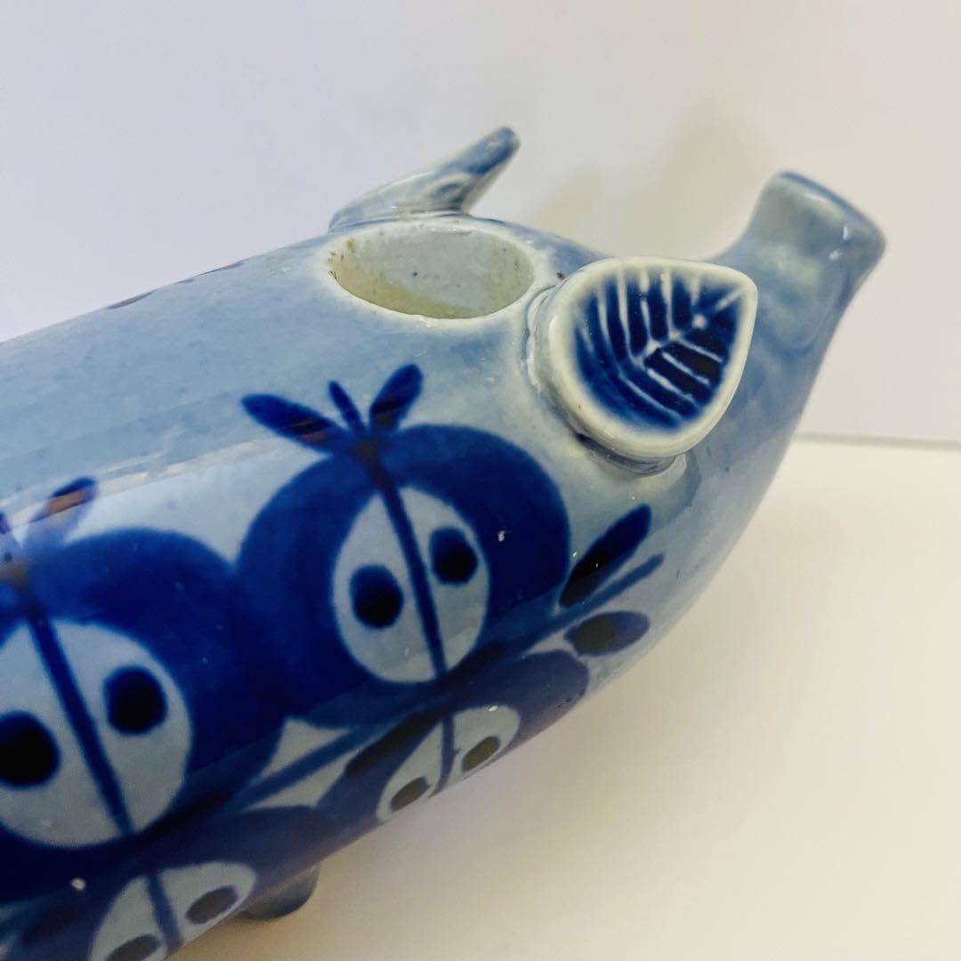 ★シール付き【リサラーソン/マチルダ/ブタ】キャンドルホルダー/北欧/ビンテージ ☆シール付き【リサラーソン/マチルダ/ブタ】キャンドルホルダー