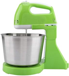 230 V Elektryczny Mikser Stojący, Profesjonalny Elektryczny Mikser Kuchenny Mikser do żywności 7-biegowy Mikser do Ciast z Miską i Stojak na Ubij Jajka Krem ​​ugniata Ciasto(Zielony)
