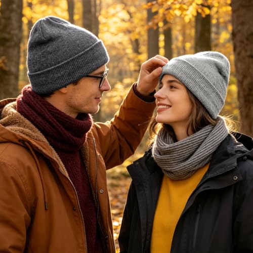 Image of ZOORON Beanie for Men Women Slouchy Winter Beanie Hats Cuffed Skull Caps