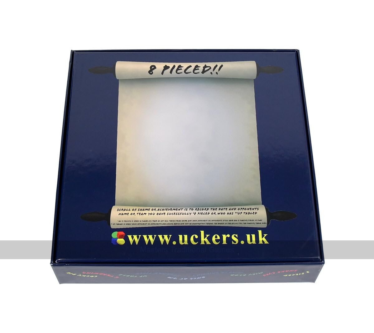 Quad Fold Wooden Uckers Game - Standard Edition, One Colour, 45cm x 45cm - Image 4