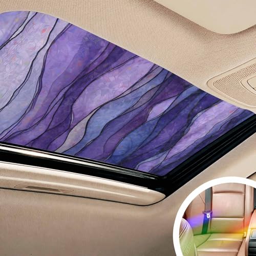 Vinilo decorativo para ventana con diseño Ombre púrpura 3D miniatura 5
