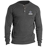 NFL Dallas Cowboys Mens Thermal Henley, Alternate, X-Large -  Dunbrooke Apparel