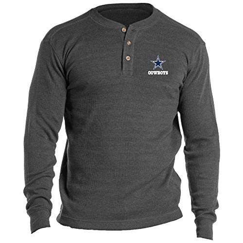 Dunbrooke Apparel NFL Dallas Cowboys Mens Thermal HenleyThermal Henley, Alternate, 3X