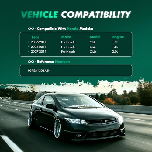 Image of SCITOO Set of 03RSA1306ABK 4PCS Universal mud Flaps for 2006-2011 for Honda Civic Front & Rear mud Flaps Splash Guard Set