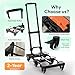 Voipvvii Folding Hand Truck 500lbs, Portable Heavy Duty Dolly Cart, 6 Wheels Collapsible Luggage Cart with 2 Elastic Ropes - Compact Trolley Cart for Easy Moving - Ideal Hand Cart for Travel and More