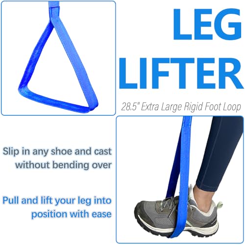 42 inch leg lifter leg lifter after hip replacement leg lifter for after knee surgery leg lifter strap rigid with multi loops leg lifters getting legs in and out of bed car couch wheelchair