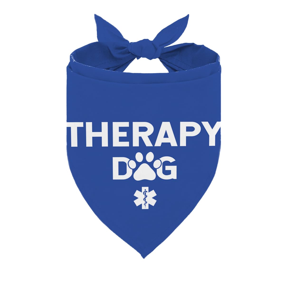 Therapy Dog Bandana Funny Pet Triangle Scarf for Veterinary Clinic Pet Outfit Cute Medical Assistant, Blue Neckerchief for Small Medium Dogs
