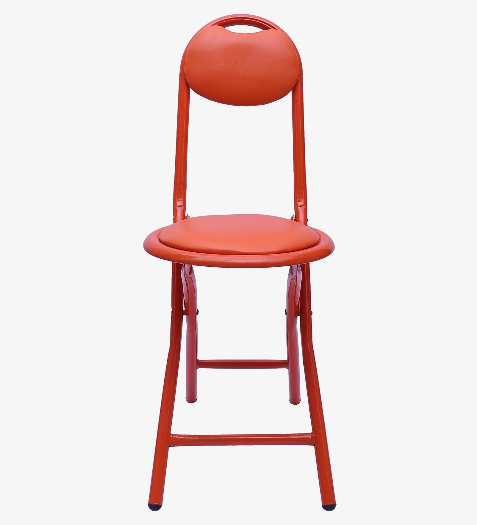 Grandwill Hello Folding Chair for Home/Study Chair and Restaurant Chair (Metal) (Red)